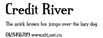 Credit River.ttf字體轉換器圖片