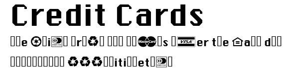Credit Cards.ttf字體轉換器圖片
