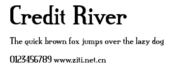 Credit River.ttf字體轉換器圖片