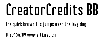 CreatorCredits BB.ttf字體轉換器圖片