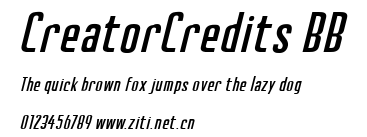 CreatorCredits BB.ttf字體轉換器圖片
