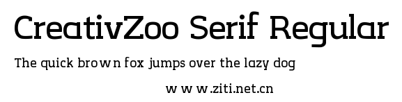 CreativZoo Serif Regular.ttf字體轉換器圖片