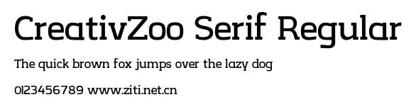 CreativZoo Serif Regular.ttf字體轉換器圖片