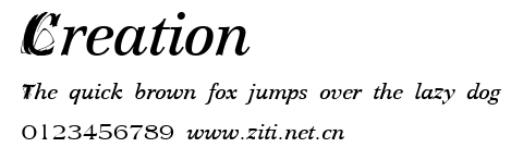 Creation.ttf字體轉換器圖片