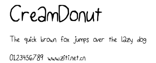 CreamDonut.ttf字體轉換器圖片