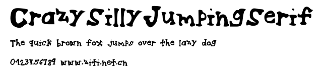 CrazySillyJumpingSerif.ttf字體轉換器圖片