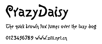 CrazyDaisy.ttf字體轉換器圖片