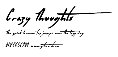 Crazy Thoughts.otf字體轉換器圖片