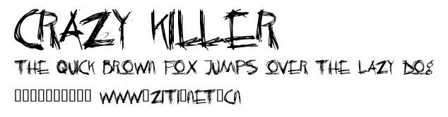 Crazy Killer.ttf字體轉換器圖片