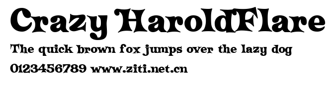 Crazy HaroldFlare.ttf字體轉換器圖片