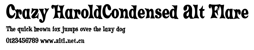 Crazy HaroldCondensed Alt Flare.ttf字體轉換器圖片