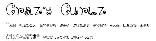 Crazy Curlz.ttf字體轉換器圖片
