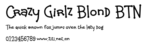 Crazy Girlz Blond BTN.ttf字體轉換器圖片