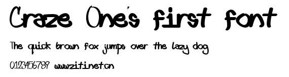 Craze One's first font.ttf字體轉換器圖片