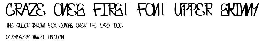 Craze One's first font UPPER SKINNY.ttf字體轉換器圖片
