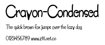 Crayon-Condensed.ttf字體轉換器圖片
