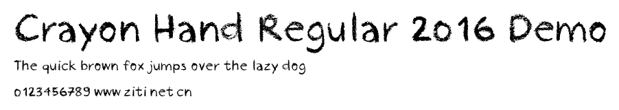 Crayon Hand Regular 2016 Demo.ttf字體轉換器圖片