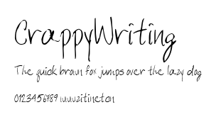 CrappyWriting.ttf字體轉換器圖片