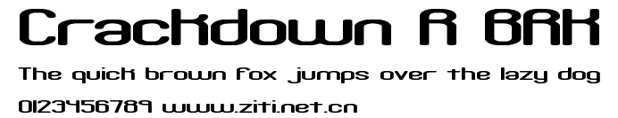 Crackdown R BRK.ttf字體轉換器圖片