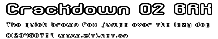 Crackdown O2 BRK.ttf字體轉換器圖片