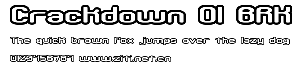 Crackdown O1 BRK.ttf字體轉換器圖片