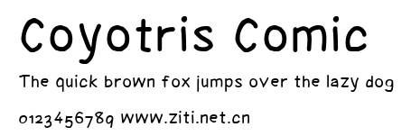Coyotris Comic.ttf字體轉換器圖片