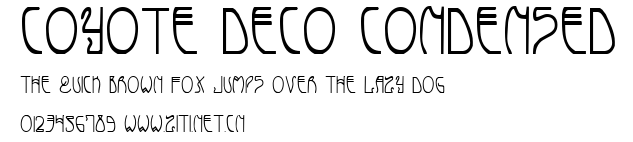 Coyote Deco Condensed.ttf字體轉換器圖片