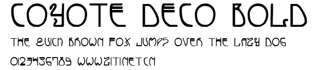 Coyote Deco Bold.ttf字體轉換器圖片