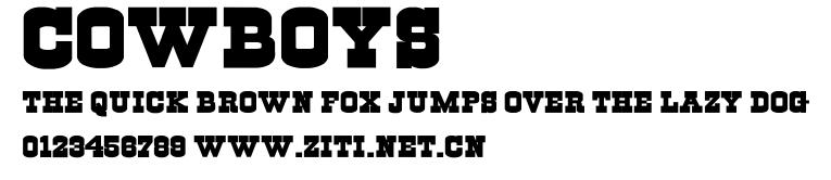 Cowboys.ttf字體轉換器圖片