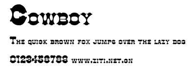 Cowboy.ttf字體轉換器圖片