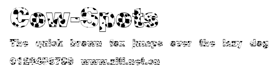 Cow-Spots.ttf字體轉換器圖片