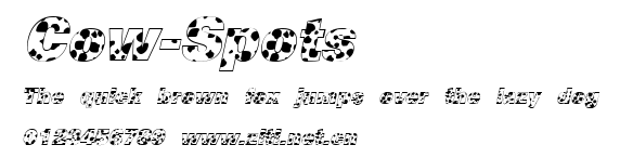 Cow-Spots.ttf字體轉換器圖片