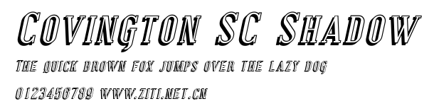 Covington SC Shadow.ttf字體轉換器圖片