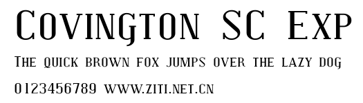 Covington SC Exp.ttf字體轉換器圖片
