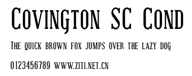 Covington SC Cond.ttf字體轉換器圖片