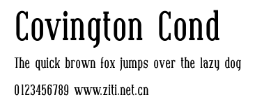 Covington Cond.ttf字體轉換器圖片