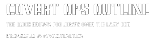 Covert Ops Outline.ttf字體轉換器圖片