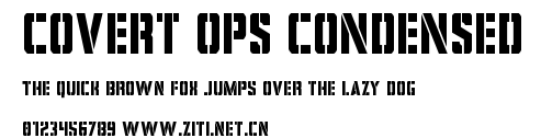 Covert Ops Condensed.ttf字體轉換器圖片