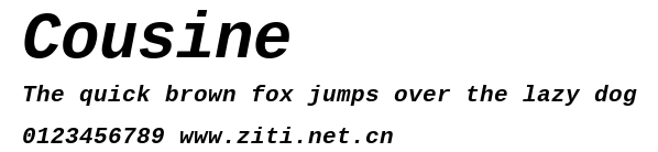 Cousine.ttf字體轉換器圖片