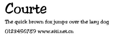 Courte.ttf字體轉換器圖片