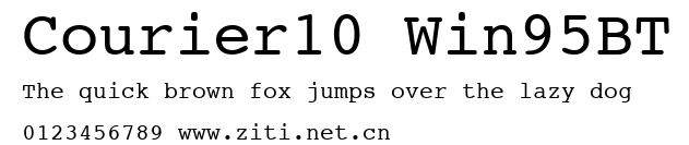 Courier10 Win95BT.ttf字體轉換器圖片