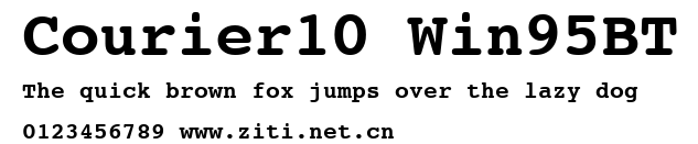 Courier10 Win95BT.ttf字體轉換器圖片