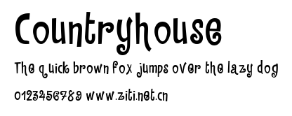 Countryhouse.ttf字體轉換器圖片