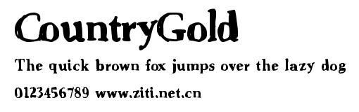 CountryGold.ttf字體轉換器圖片