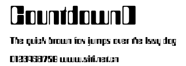 CountdownD.ttf字體轉換器圖片