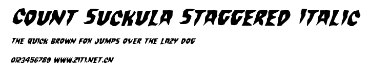 Count Suckula Staggered Italic.ttf
