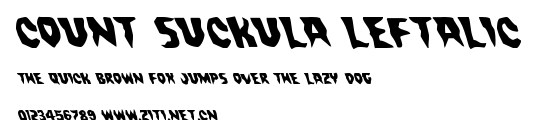 Count Suckula Leftalic.ttf字體轉換器圖片