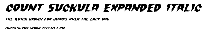 Count Suckula Expanded Italic.ttf字體轉換器圖片