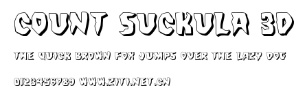Count Suckula 3D.ttf字體轉換器圖片