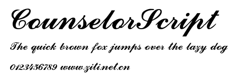 CounselorScript.ttf字體轉換器圖片